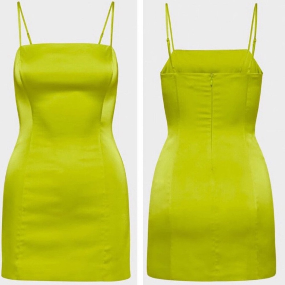 Aritzia Lime Green Mini Dress